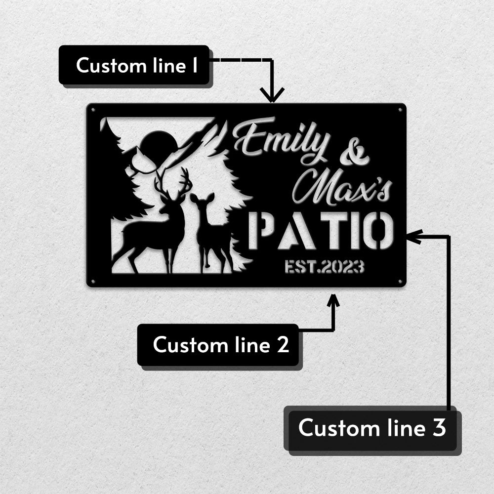 MeMate Metal Outdoor Sign, Backyard Paradise Sign to Personalize, Personalized Backyard Metal Signs Kitchen Decor, Custom Name Outdoor Plaques