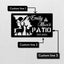 MeMate Metal Outdoor Sign, Backyard Paradise Sign to Personalize, Personalized Backyard Metal Signs Kitchen Decor, Custom Name Outdoor Plaques