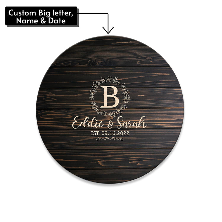 Memate Wedding Guestbook Alternative, Wedding Guest Books Personalized, Wooden Wedding Guess Book Sign Board for Signature, Custom Wedding Signs Name Date, Rustic Round Wedding Book Alternative