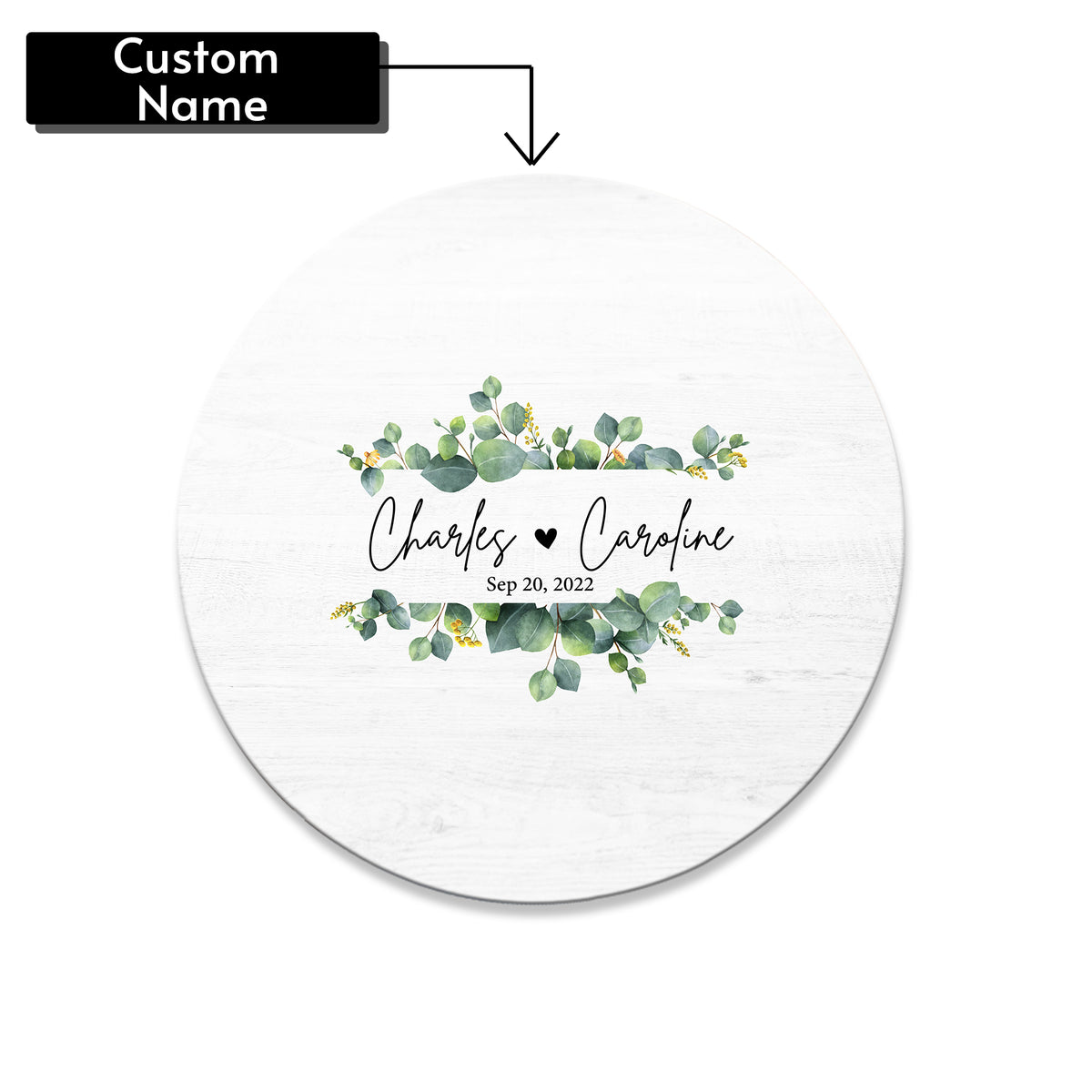 Memate Wedding Guestbook Alternative, Wedding Guest Books Personalized Name Date, Wooden Wedding Sign Board for Signature, Custom Rustic Round Wooden Wedding Signs