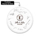 Memate Wedding Guestbook Alternative Personalized, Wedding Guest Books, Custom Wedding Signs Name Date, Wooden Wedding Guess Book Sign Board for Signature, Rustic Round Wedding Book Alternative 02