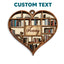 MeMate Book Lovers Heart Ornament, Personalized Christmas Book Ornaments 2023, Custom Name Wooden Booklovers Ornament for Girls Boys, Bookworm Christmas Keepsake, Book Club Decoration