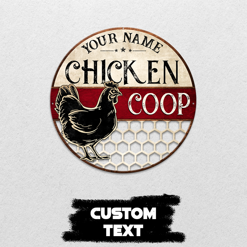 MeMate Chicken Coop Signs, Chicken Coop Signs for Farmhouse Decoration, Metal Signs Outdoor Decor, Hen House Decor, Housewarming Gifts, Farm Signs