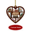 MeMate Book Lovers Heart Ornament, Personalized Christmas Book Ornaments, Custom Name Wooden Booklovers Ornament, Bookworm Christmas Keepsake, Book Club Decoration