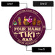 MeMate Custom Tiki Bar Sign - Personalized Wooden Name Sign for Tiki Lounge, Backyard, Patio, Beach Bar, Party Decors - Vintage Rustic Round Printed Wood Signs Wall Hanging Decorative