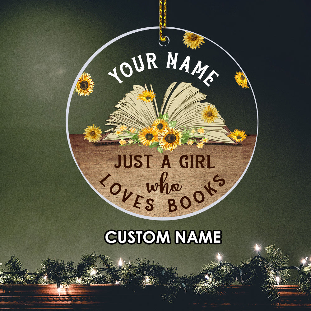 book christmas ornament