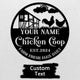 MeMate Chicken Coop Signs for Farmhouse Decoration, Hen House Decor, Metal Signs Outdoor Decor, Personalized Name Sign for Chicken Coops, 8-24 inches Large Metal Sign, Farm Sign, Housewarming Gifts