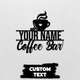 MeMate Coffee Bar Sign for Bar Decoration, Outdoor Bar Decor, Personalized Metal Sign for Coffee & Bar, Custom Name Signs for Coffee Bar, Large Metal Sign for Outside, Home Bar Gifts