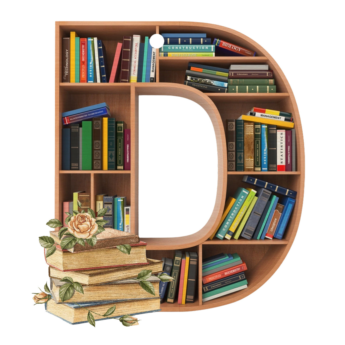 MeMate Personalized Book Ornaments, Custom Name and Book Lovers, Flat Printed Acrylic Ornament Not 3D, Booklovers Ornament, Book Christmas Ornaments Keepsake Decoration for Book Club Family Friends