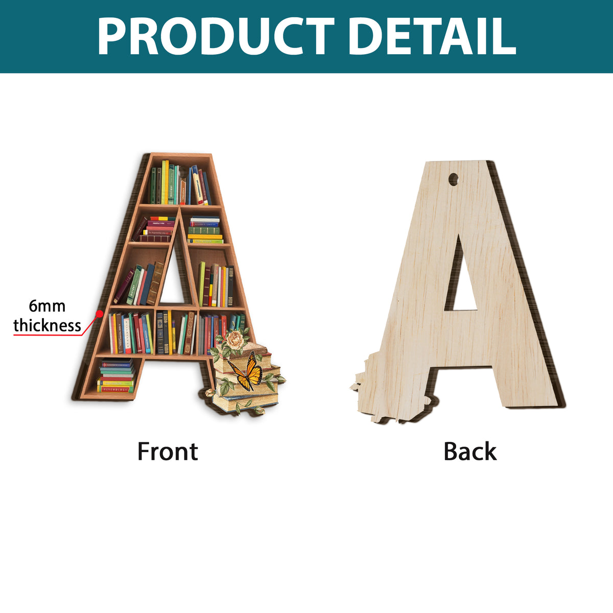 MeMate Personalized Book Ornaments, Custom Name and Book Lovers, Flat Printed Acrylic Ornament Not 3D, Booklovers Ornament, Book Christmas Ornaments Keepsake Decoration for Book Club Family Friends