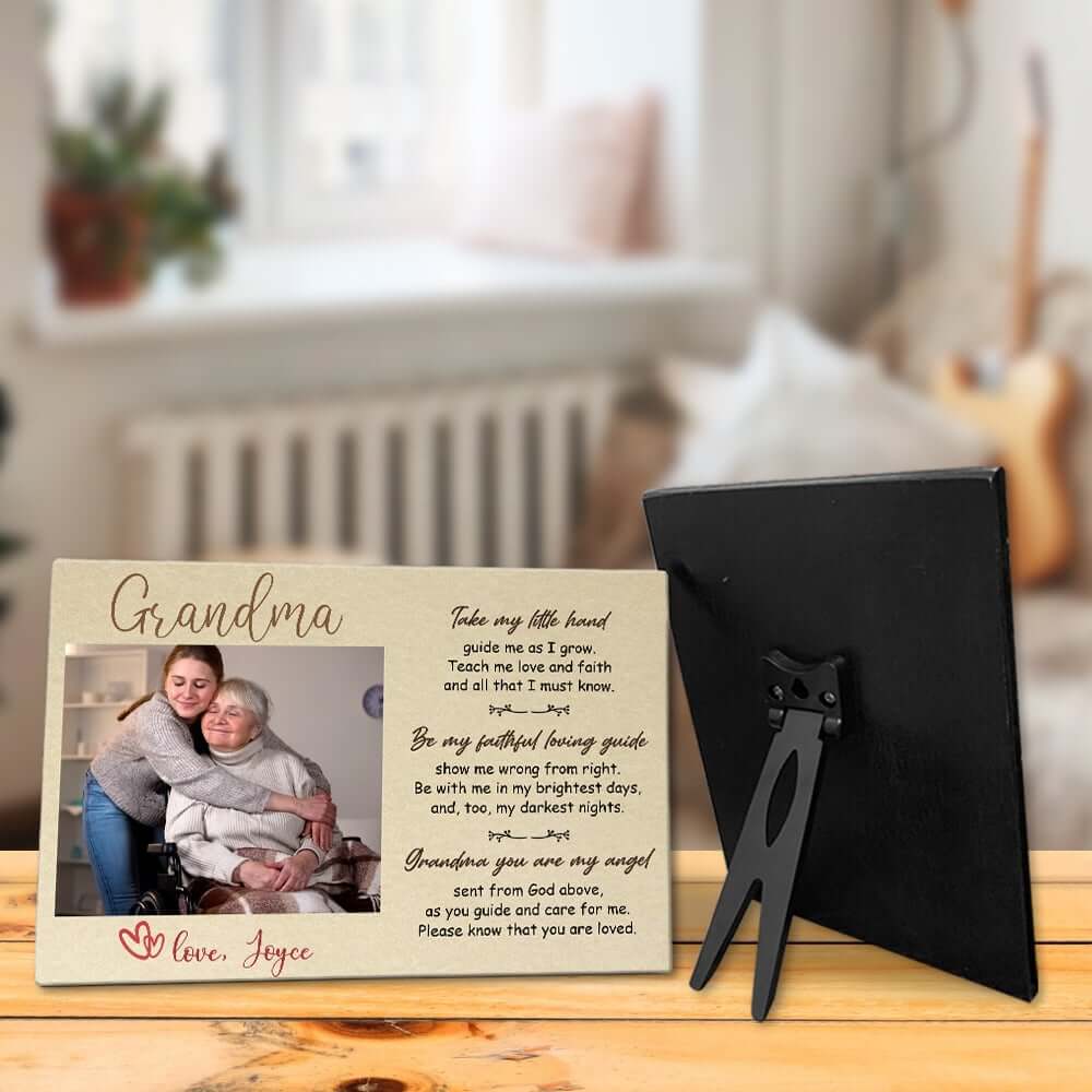 Grandma Love Personalized Photo Desktop Plaque