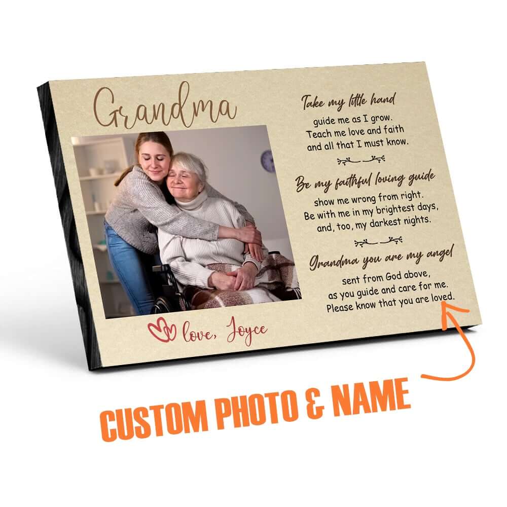 Grandma Love Personalized Photo Desktop Plaque