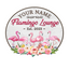 MeMate Flamingo House Metal Sign, Flamingo Lounge Signs, Flamingo House Outdoor Décor, Personalized Flamingo Tropical Sign, Flamingo Metal Sign Housewarming Gift for Family Friend