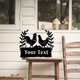 MeMate Personalized Name Outdoor Sign, Chicken Coop Signs, Chicken Metal Sign, Hen House Outdoor Décor, Housewarming Gift for Family Friend