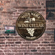 MeMate Personalized Name Wine Cellar Sign fo Home Decor - Wine Sign Custom Printed Wooden Name Sign, Year, Text for Wine Cellar, Man Cave, Housewarming, Newlyweds, Wedding, Wine Lovers Wall Decor