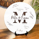 Memate Wedding Guestbook Alternative, Wedding Guest Books Personalized, Custom Wedding Signs Name Date, Wooden Wedding Guess Book Sign Board for Signature, Rustic Round Wedding Book Alternative