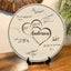 Memate Wedding Guestbook Alternative, Wedding Guest Books Personalized Family Name and Wedding Date, Wooden Wedding Guess Book Sign Board for Signature, Rustic Round Wooden Wedding Sign for Couple