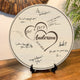 Memate Wedding Guestbook Alternative, Wedding Guest Books Personalized Family Name and Wedding Date, Wooden Wedding Guess Book Sign Board for Signature, Rustic Round Wooden Wedding Sign for Couple