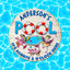 MeMate Pool Signs Outdoor Decor, Personalized Name Wooden Pool Sign, Poolside Decor, It's Always 5 O'Clock Here Swimming Pool Decorations, Flamingo Swim Wood Plaque for Backyards Patio Housewarming