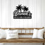 MeMate Backyard Sign Outdoor Decor, Welcome Signs, Personalized Metal Sign for Backyard, Patio, Custom Name Signs for Garden Porch, Deck, Large Metal Sign for Outside