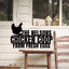 MeMate Chicken Coop Signs, Chicken Coop Signs for Farmhouse Decoration, Metal Signs Outdoor Decor, 8-24 inches Large Metal Sign, Farm Sign, Hen House Decor, Housewarming Gifts