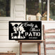 MeMate Metal Outdoor Sign, Backyard Paradise Sign to Personalize, Personalized Backyard Metal Signs Kitchen Decor, Custom Name Outdoor Plaques