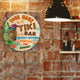 MeMate Custom Tiki Bar Sign – Personalized Wooden Name Sign for Backyard, Patio, Tiki Lounge Decors, Beach Bar, Party Decorations – Rustic Round Printed Wood Signs Wall Hanging Decorative