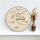 Memate Wedding Guestbook Alternative, Wedding Guest Books Personalized Family Name and Wedding Date, Wooden Wedding Guess Book Sign Board for Signature, Rustic Round Wooden Wedding Sign for Couple