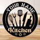 MeMate Kitchen Sign, Personalized Metal Name Signs, Custom Kitchen Sign for Indoor Kitchen Home Wall Décor, Kitchen Signs for Home Decor, Housewarming Gift for Mom Wife Grandmother Friend Family