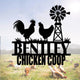 MeMate Chicken Coop Signs for Farmhouse Decoration, Hen House Decor, Metal Signs Outdoor Decor, Personalized Name Sign for Chicken Coops, 8-24 inches Large Metal Sign, Farm Sign, Housewarming Gifts