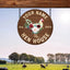 MeMate Chicken Coop Signs for Farmhouse Decoration, Hen House Decor, Metal Signs Outdoor Decor, Personalized Name Sign for Chicken Coops, 8-24 inches Large Metal Sign, Farm Sign, Housewarming Gifts