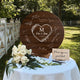 Memate Wedding Guestbook Alternative, Wedding Guest Books Personalized, Custom Signs Family Name Wedding Date for Couple, Wedding Guess Book Sign Board for Signature, Rustic Round Wooden Wedding Book Alternative 02