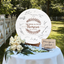 Memate Wedding Guestbook Alternative, Wedding Guest Books Personalized Family Name and Wedding Date, Wooden Wedding Sign Board for Signature, Rustic Round Wooden Wedding Sign