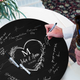 Memate Wedding Guestbook Alternative, Wedding Guest Books Personalized, Custom Signs Family Name Wedding Date for Couple, Wedding Guess Book Sign Board for Signature, Rustic Round Wooden Wedding Book Alternative 01
