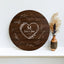 Memate Wedding Guestbook Alternative, Wedding Guest Books Personalized, Custom Signs Family Name Wedding Date for Couple, Wedding Guess Book Sign Board for Signature, Rustic Round Wooden Wedding Book Alternative 02