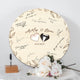 Memate Wedding Guestbook Alternative, Wedding Guest Books Personalized Bride and Groom Name Date, Wooden Wedding Sign Board for Signature, Custom Rustic Round Wooden Wedding Signs for Couples