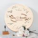 Memate Wedding Guestbook Alternative, Wedding Guest Books Personalized Name Date, Wooden Wedding Sign Board for Signature, Custom Rustic Round Wooden Wedding Signs for Couples