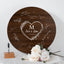 Memate Wedding Guestbook Alternative, Wedding Guest Books Personalized, Custom Signs Family Name Wedding Date for Couple, Wedding Guess Book Sign Board for Signature, Rustic Round Wooden Wedding Book Alternative 02