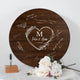 Memate Wedding Guestbook Alternative, Wedding Guest Books Personalized, Custom Signs Family Name Wedding Date for Couple, Wedding Guess Book Sign Board for Signature, Rustic Round Wooden Wedding Book Alternative 02