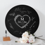 Memate Wedding Guestbook Alternative, Wedding Guest Books Personalized, Custom Signs Family Name Wedding Date for Couple, Wedding Guess Book Sign Board for Signature, Rustic Round Wooden Wedding Book Alternative 01