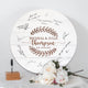 Memate Wedding Guestbook Alternative, Wedding Guest Books Personalized Family Name and Wedding Date, Wooden Wedding Sign Board for Signature, Rustic Round Wooden Wedding Sign