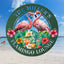 MeMate Flamingo Lounge Metal Sign, Outdoor Décor for Backyard, Patio, Pool, Kitchen, Lounge, Personalized Name Outdoor Sign, Pink Flamingo Metal Sign Housewarming Gift for Family Friend