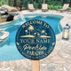 MeMate Pool Signs Personalized Name Text Wooden Sign Outdoor, Poolside Decor, Customized Pool Sign, Swimming Pool Decorations for Wall, Wood Plaque for Backyards Patio Housewarming
