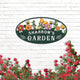 MeMate Garden Signs, Personalized Metal Signs, Garden Sign to Personalize, Customized Name Wall Art for Garden Outdoor Decor, Large Sign for Vegetable Garden She Shed, Personalized Outdoor Plaque