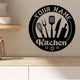 MeMate Kitchen Sign, Personalized Metal Name Signs, Custom Kitchen Sign for Indoor Kitchen Home Wall Décor, Kitchen Signs for Home Decor, Housewarming Gift for Mom Wife Grandmother Friend Family