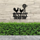 MeMate Chicken Coop Signs for Farmhouse Decoration, Hen House Decor, Metal Signs Outdoor Decor, Personalized Name Sign for Chicken Coops, 8-24 inches Large Metal Sign, Farm Sign, Housewarming Gifts