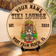 MeMate Tiki Bar Signs Personalized Name Color Wooden Sign Outdoor, Tiki Bar Decor, Customized Tiki Sign, Tiki Lounge Decorations for Wall, Wood Plaque for Backyards Patio Housewarming Gifts