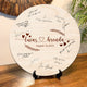 Memate Wedding Guestbook Alternative, Wedding Guest Books Personalized Name Date, Wooden Wedding Sign Board for Signature, Custom Rustic Round Wooden Wedding Signs for Couples