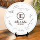 Memate Wedding Guestbook Alternative Personalized, Wedding Guest Books, Custom Wedding Signs Name Date, Wooden Wedding Guess Book Sign Board for Signature, Rustic Round Wedding Book Alternative 02