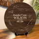 Memate Wedding Guestbook Alternative, Wedding Guest Books Personalized Family Name and Wedding Date, Wooden Wedding Sign Board for Signature, Rustic Round Wooden Wedding Signs